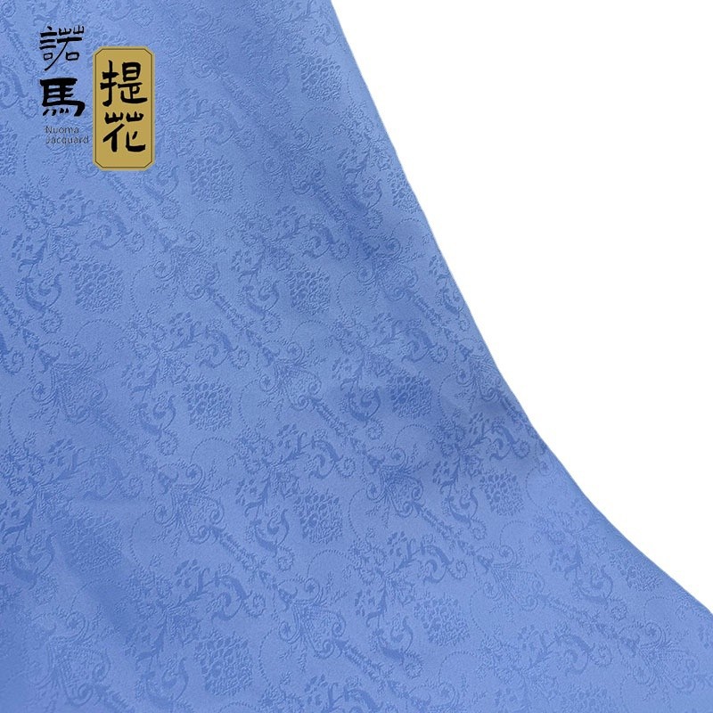 Palace Pattern Embossed Dark Pattern Jacquard Fabric New Chinese Cheongsam Hanfu dress Elastic Retro Blue and White Figure Fabric