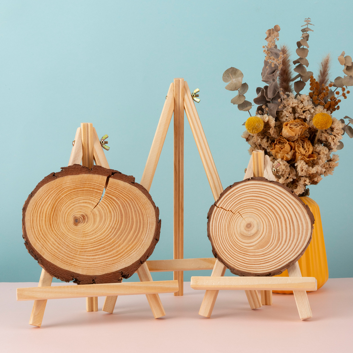 Small Easel Triangle Stand Pine Mini Small Easel Wooden Desktop Stand Display Stand Mini Mobile Phone Tablet Stand