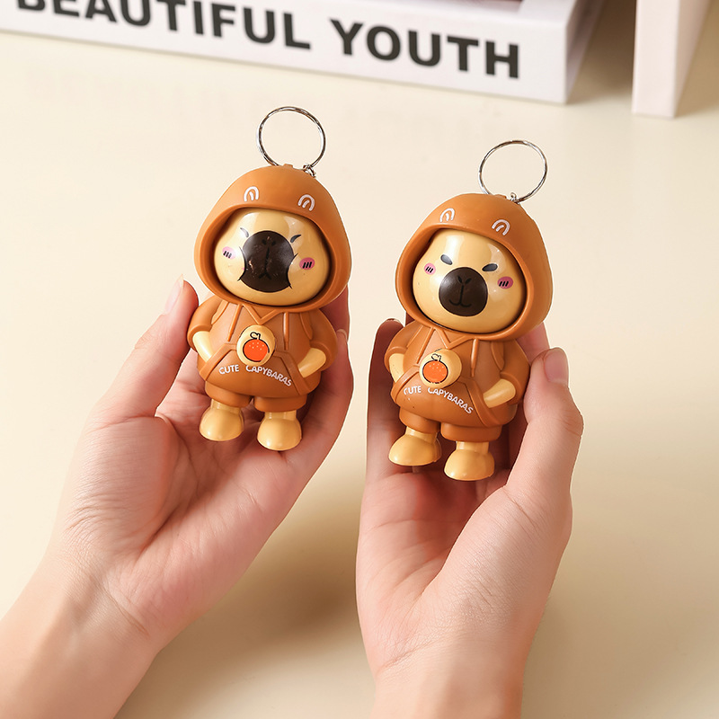 Kapibala Face-Changing Doll Decompression Toy Internet Celebrity Keychain Pendant Trinket Couple Gift Bag Pendant