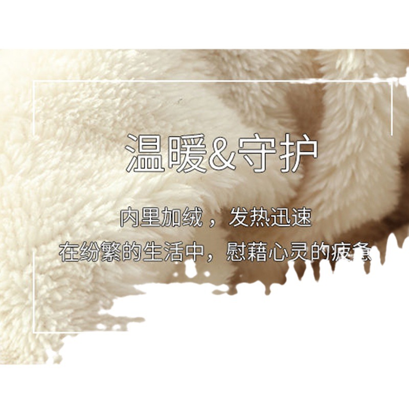 Fleece-lined thickened hat scarf integrated women's winter double-layer warm wool woven knitted net red hot snow hat