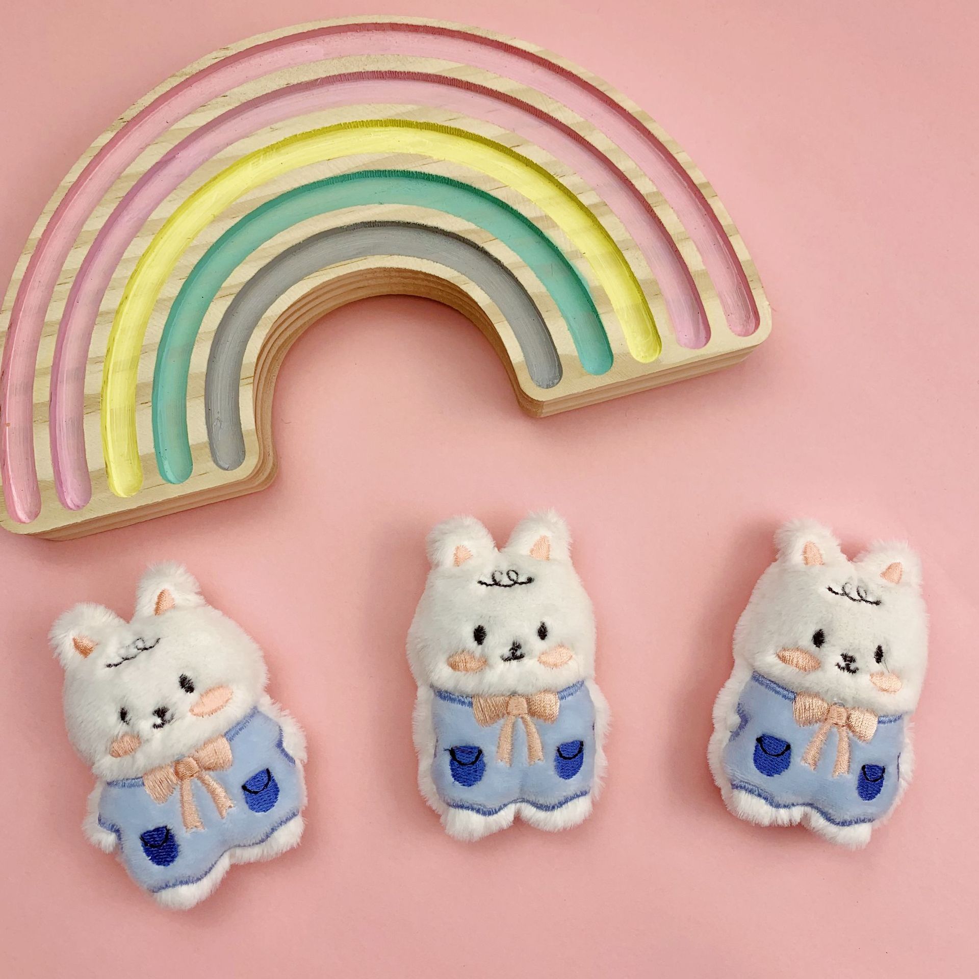 2023 Creative Large Vest Rabbit Children's Backpack Pendant Girl's Heart Small Doll Cute Star Bear Accessories