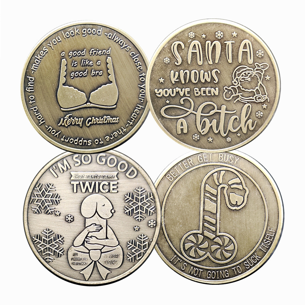 Памятные монеты к Рождеству, коллекция ретро монет, медали и независимые станционные монеты