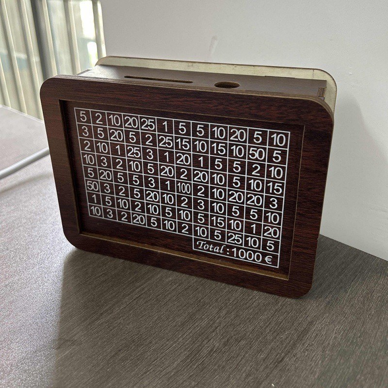 Cross-border New Children's Practical A Wooden Digital Piggy Bank 10,000 Yuan 2024 New Primary School Students Can't Enter Only