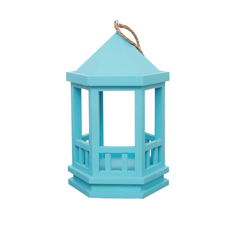 Double-layer Bird's Nest Xuan Feng Budgie Thrush Bird Breeding Box Outdoor Decorative Wooden House Hanging Feeder Foreign Trade