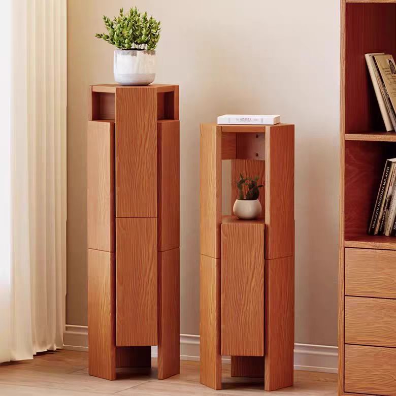 Solid Wood Stool for Home Use, Stackable Combination Hexagonal Stool, Living Room Sofa Side Table, Nordic Simple Dining Table Stool, Low Stool