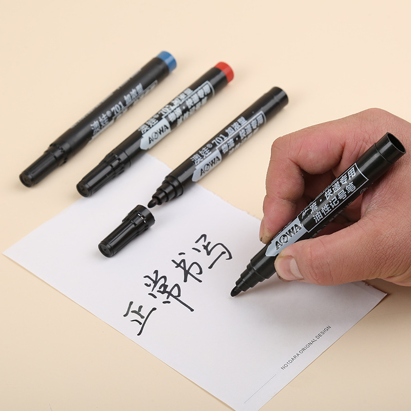 Oily marker black big head pen red logistics packaging pen color blue marker stationery marker
