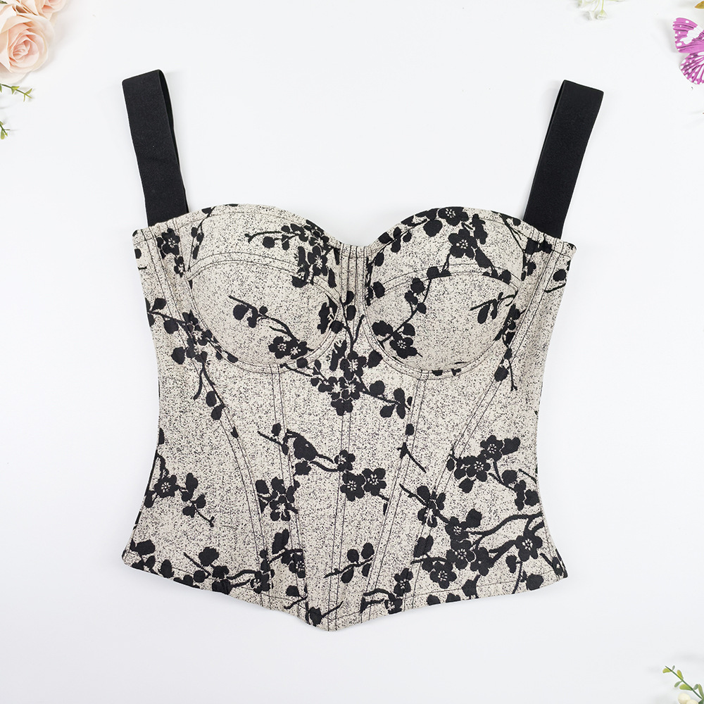 Классический китайский бюстгальтер с абрикосовыми ветвями, высококачественный формирующий корсет, скрывающий живот, сужающий талии Fishbone топ