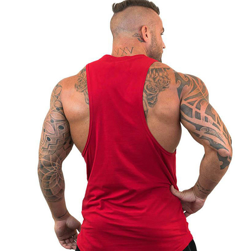 AliExpress Fitness Bodybuilding Sports Training Vest Cotton Sweat-absorbent Men's Tight Shoulder Waistcoat