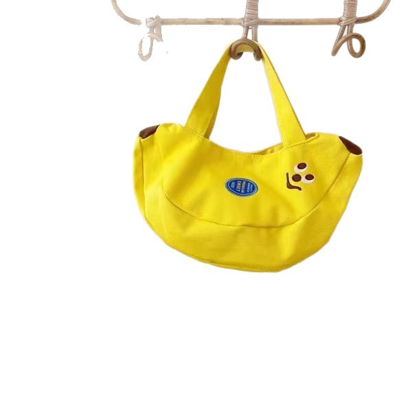 New Cute Cartoon Embroidered Canvas Bag Office Handbag Going Out Baoma Going Out Hand Bag Sundries Small Bag