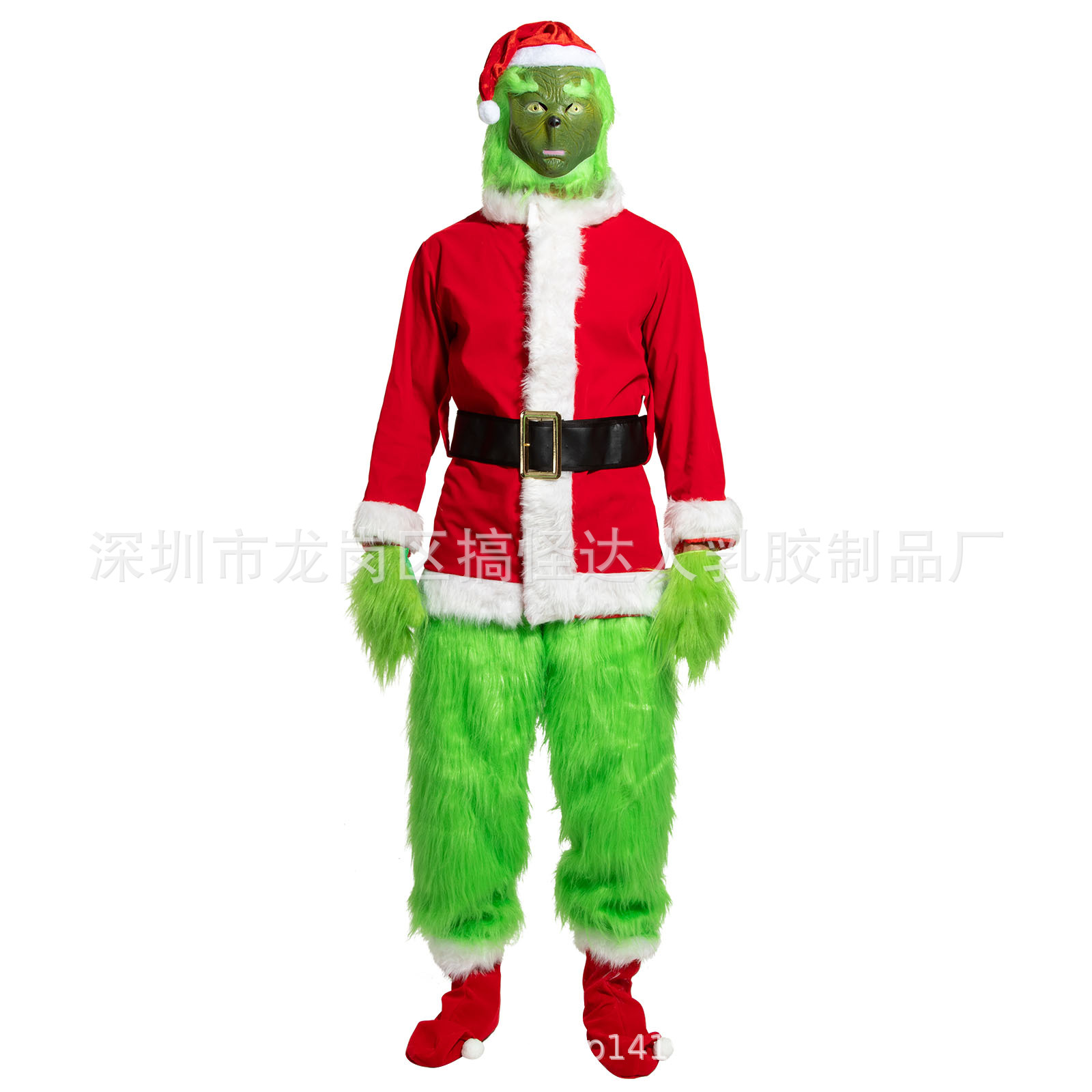Christmas Costume Monster Gods Steal Green Fur Monster Grinch Costume Green Fur Monster Mask the Greengrinch Funny