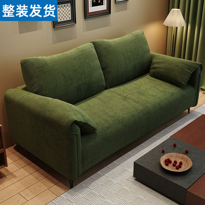 Диван в кремовом стиле, из массива дерева, для дома, для малой квартиры, одно-двухместный, стиль для гостиной, ленивый прямой диван, производитель