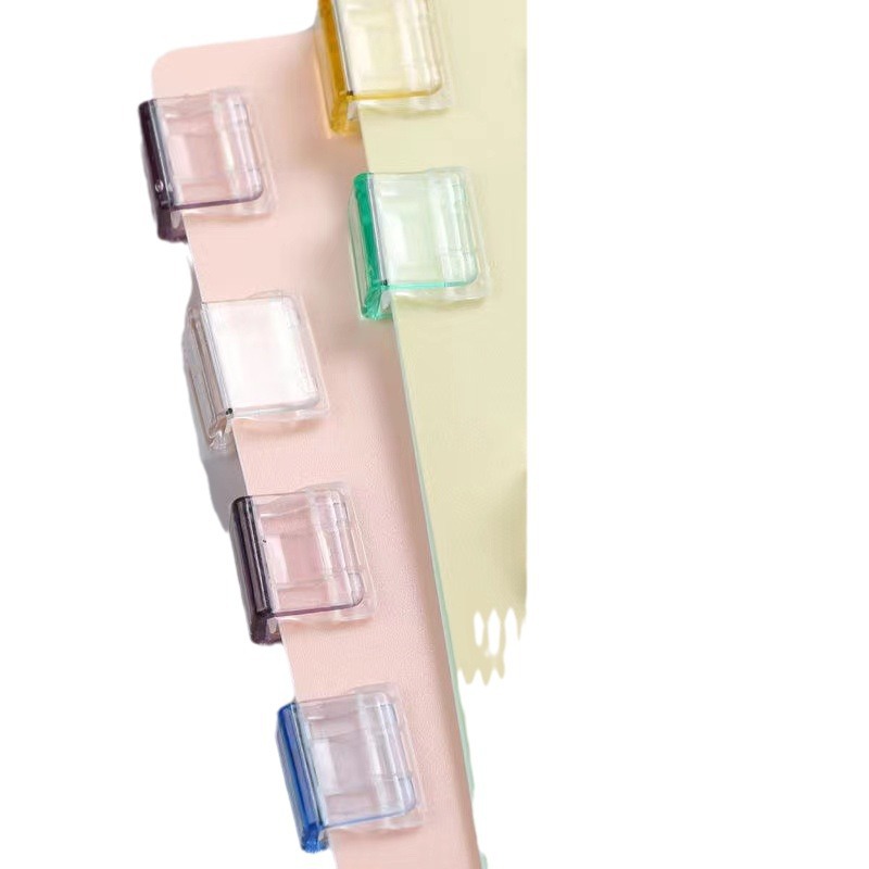 Push clip transparent color small clip office file slide clip student test paper material storage fixed push clip