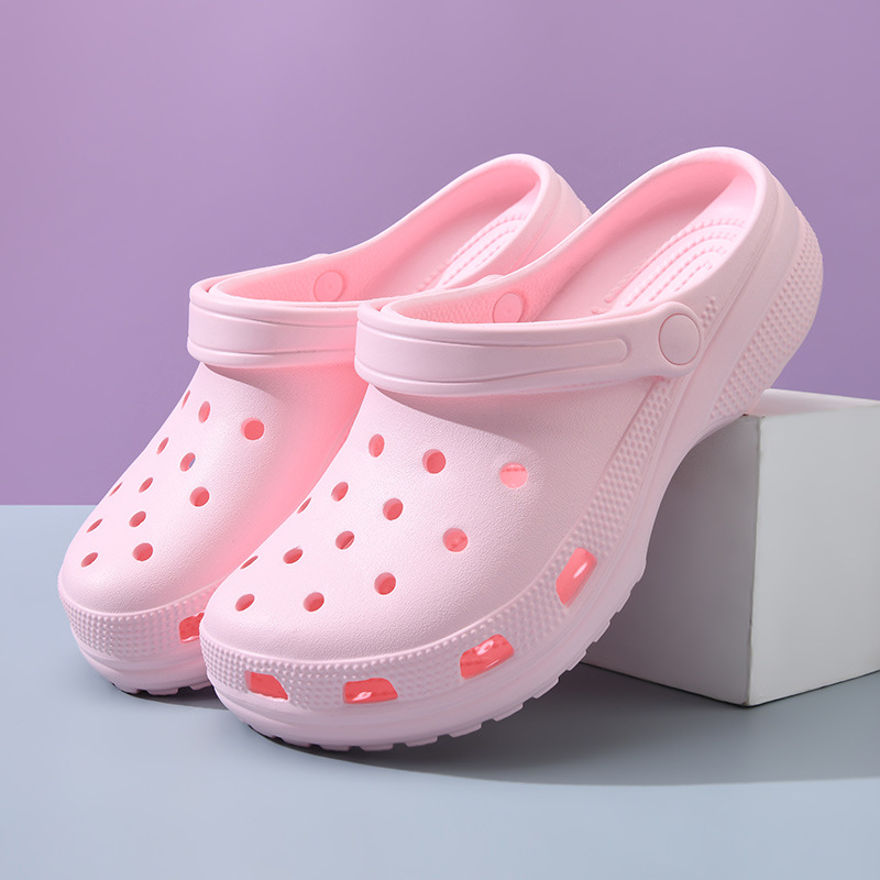 Unlabeled Star Summer Eva Casual Croc Shoes Women's Anti-Slip Outer Slippers Increased Deodorant Outdoor Couple Sandals