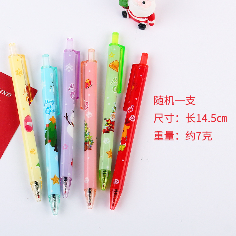 Christmas Gift Santa Gel Pen Students Press Pen Stationery Pressing Blackwater Pen Sign Pen