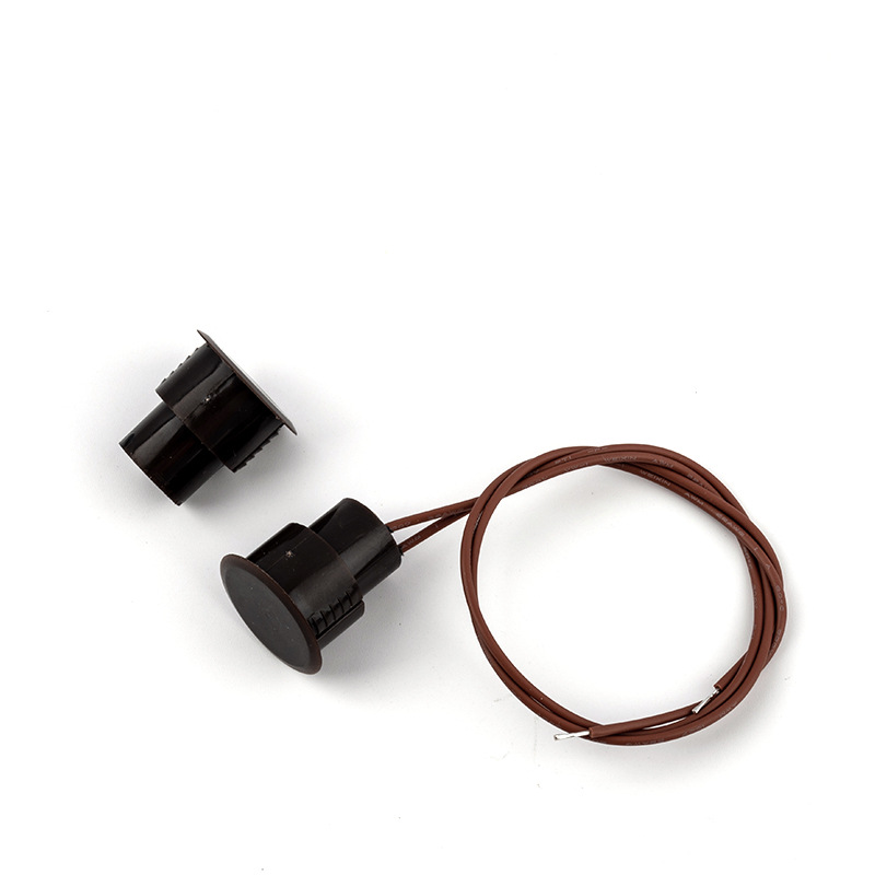 Embedded door magnetic alarm anti-theft wired door magnetic switch alarm detector concealed door magnetic normally closed normally open