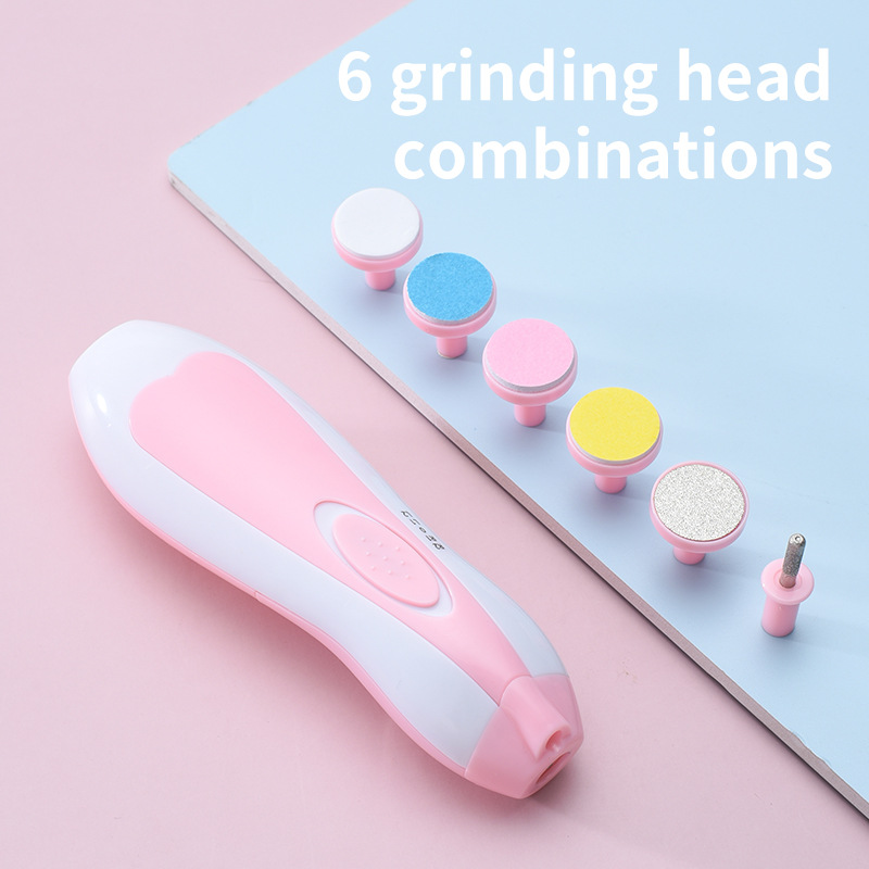 New Luminous Newborn Anti-pinch Nail Clipper Shear Children Electric Nail Clipper suit Baby Nail Grinder Wholesale