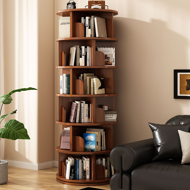 Вращающаяся книжная полка, напольный стеллаж для хранения, простая полка для книг для детей, современная книжная полка