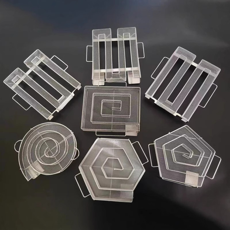 304 Smoker Box Stainless Steel Bbq Mesh Large Capacity M-Shaped Cold Smoke Generator Square Smoker Mesh Basket Bbq Box