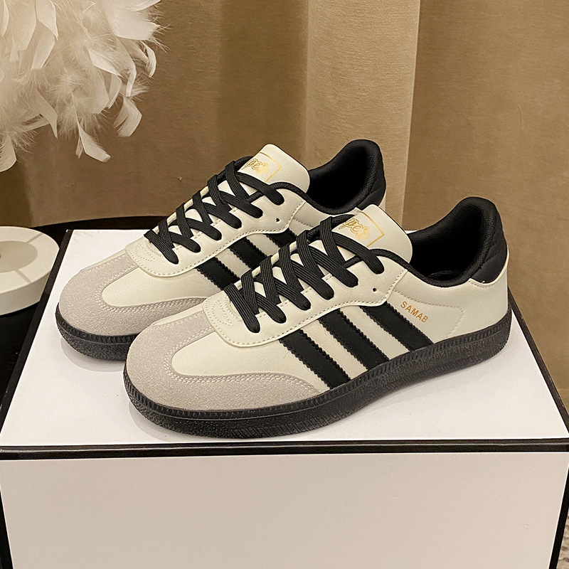 Long Foot National Trendy Men's Shoes Ins Trendy Brand Niche Retro Thick-soled Low-top German Training Shoes All-match Casual Board Shoes for Female Students