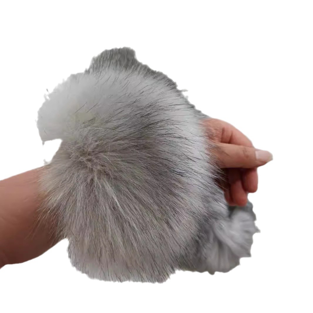 Winter Solid Color Fur Sleeves Extra Large Fox Fur Sleeves Warm Cuff Bowl Wholesale Mink Fur Casual