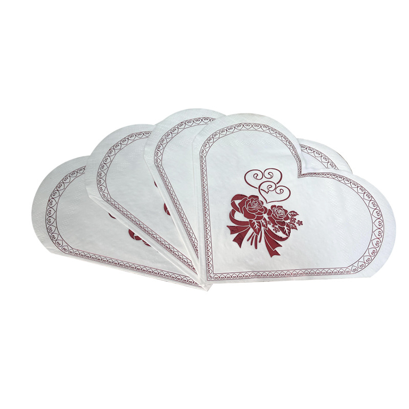 Специальные одноразовые салфетки Amazon, свадебные, на день рождения, горячие розовые золотые цветы, прямое предложение