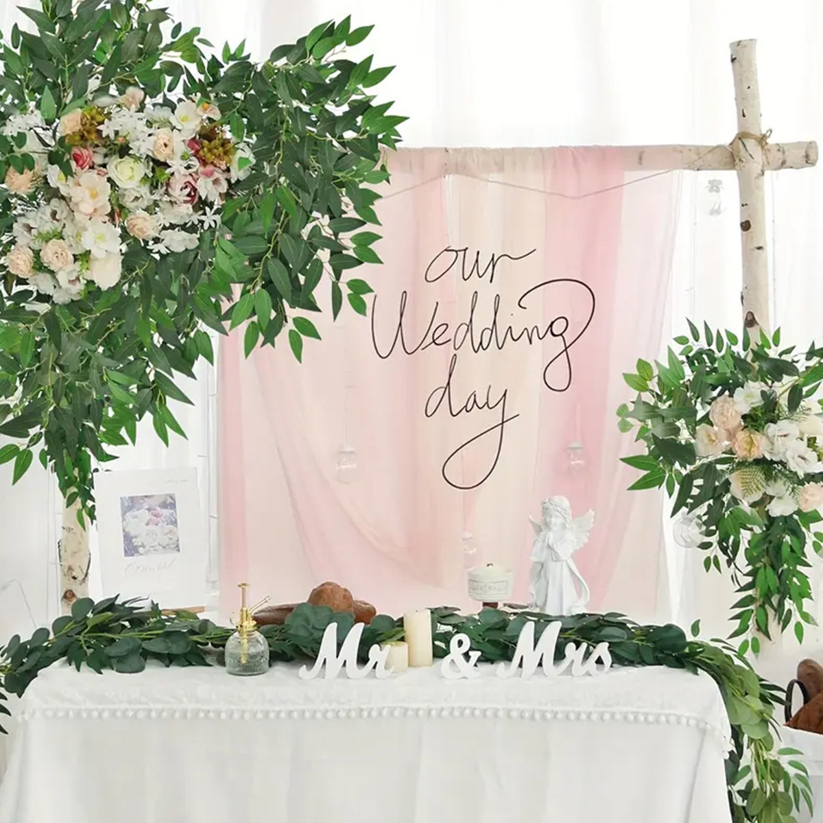 Cross-Border Simulated Green Plants, Eucalyptus Leaves, Home Flower Arrangements, Jujube Leaves, Willow Leaves, Decorative Accessories, Artificial Leaves, Wholesale in Stock