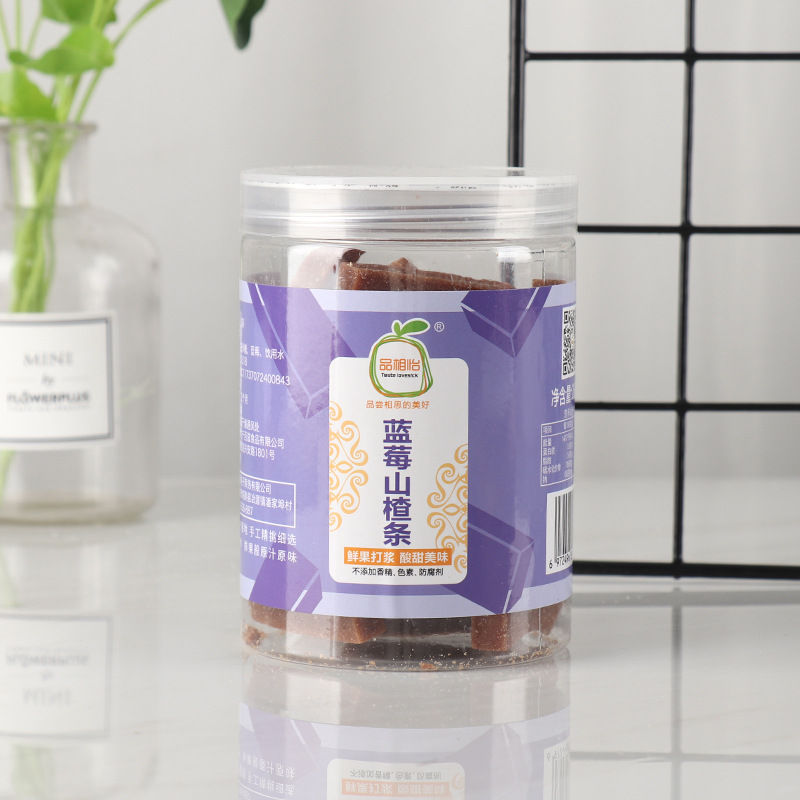 Полоски из боярышника со вкусом черники 260г Консервированные сладкие фрукты Сухие детские закуски