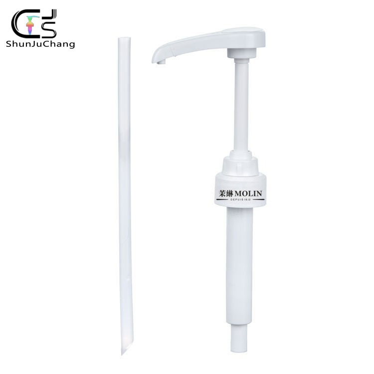 Delivery Morin Syrup Pump Head 1883 Pressure Head Syrup Bottle Fruit Dew Press 10ml Caramel Honey Syrup Monin