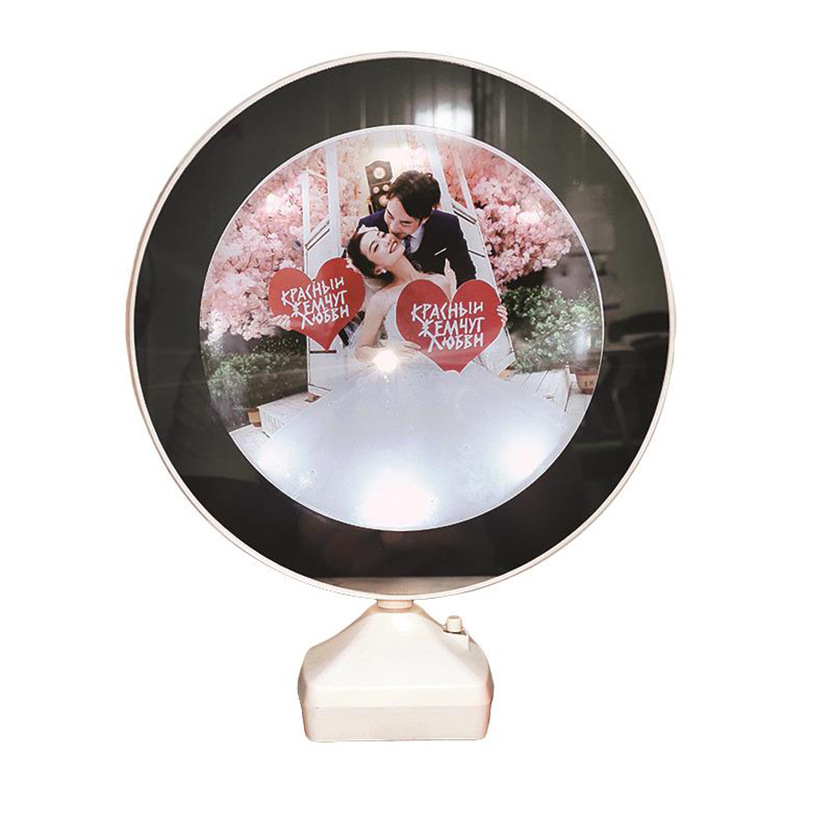 Magic mirror photo luminous photo frame mirror dual-purpose makeup creative table birthday holiday gift event prizes
