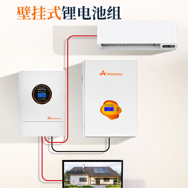 A Complete Set of Household Wall-Mounted Power Supply Photovoltaic Energy Storage Battery 20-Degree Solar Panel Power Generation System 220V Generator