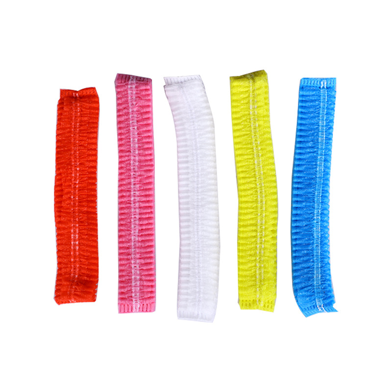 Wholesale Disposable Strip Hats Non-Woven Hats Dustproof Breathable Beauty Salon Food Catering Headgear Breathable Dustproof