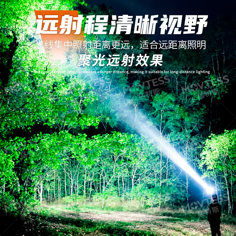 LED headlamp strong light charging outdoor night fishing long-range flashlight super bright head-mounted miner's lamp