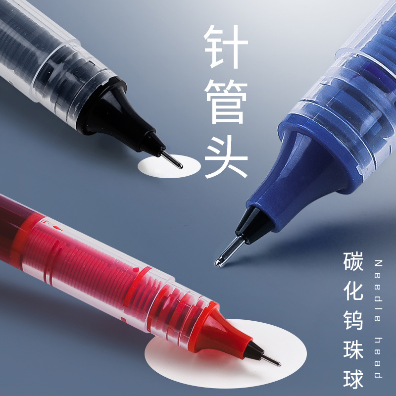 Direct Liquid Ball Pen 0.5mm Gel Pen Quick-drying Pen for Students Carbon Pen Water-based Direct Liquid Pen Signature Pen
