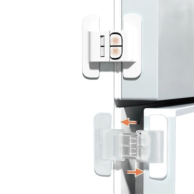 Refrigerator Door Closer Safety Buckle Automatic Lock Punch-free Universal Refrigerator Door Does Not Close the Baby Anti-opener