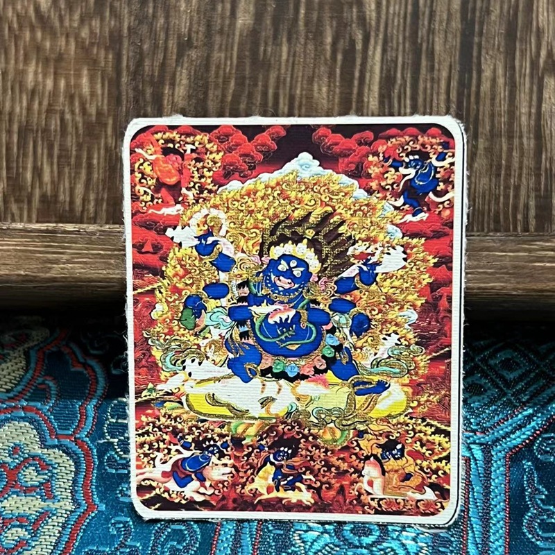 Tracing gold thangka painting half hand-painted big black day zakilam eight guardian painting core thangka special canvas wholesale