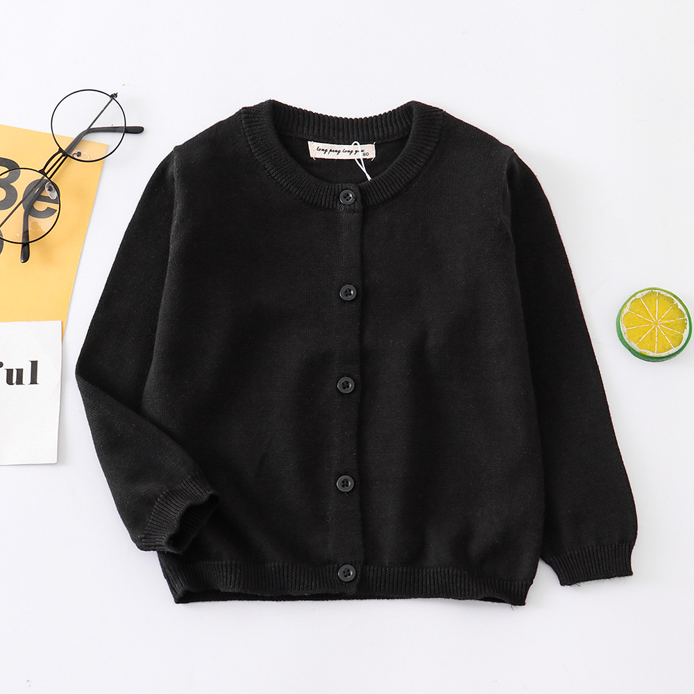 2025 New Original Children's Clothing Cardigan Toddler Sweater European and American Popular Pure Cotton Baby Sweater for Men and Women