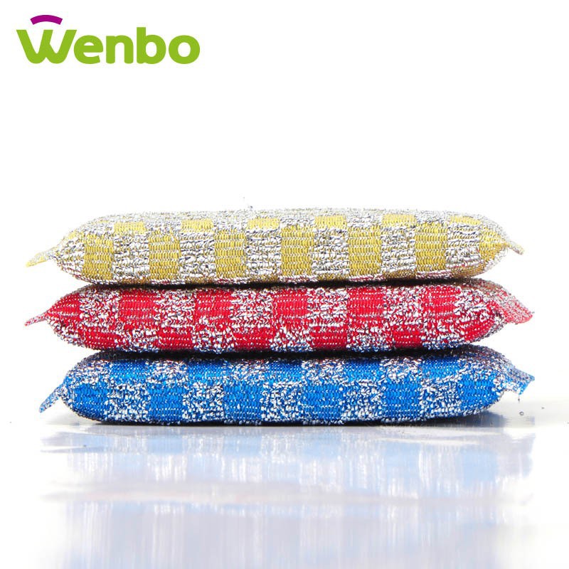 Утолщенная и зашифрованная трехкомпонентная прочная губка для мытья посуды, кухонная чистящая ткань 0675