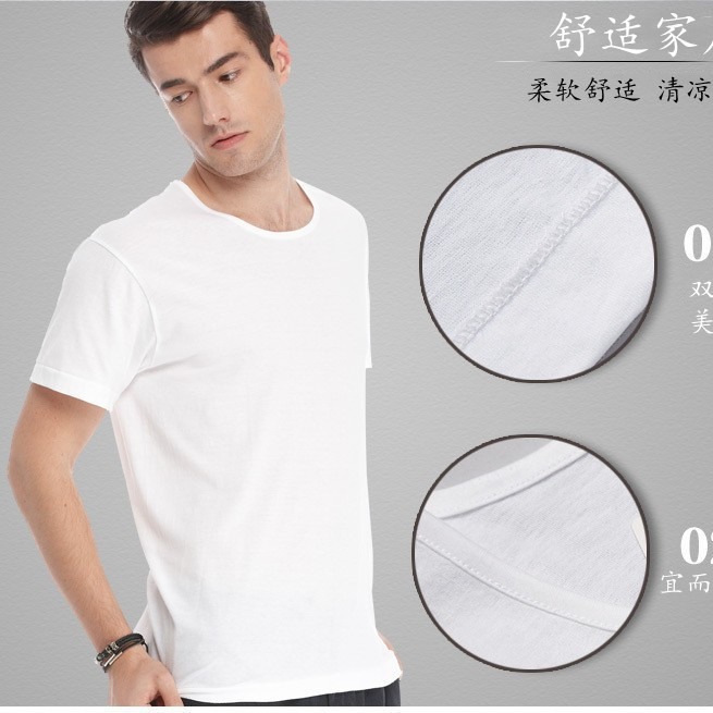 Yiershuang Men's Pure Cotton Loose Plain Short-Sleeved Shirt Middle-Aged and Elderly Old Man's Shirt Youth Bottoming Half-Sleeved