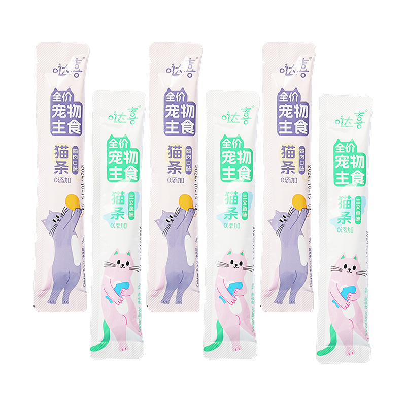 Daxi Chicken Fish Oil Cat Strips 100 Cat Snacks Salmon Full Price Staple Food Cat Strips Adult Cats and Kittens Wet Food Pack