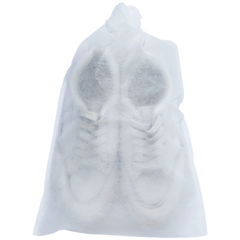 Sun Shoes Yellow Bag Non-woven Fabric Sun White Shoe Cover Sun Protection Moisture-proof Dust-proof Bag Shoe Bag Storage Bag Bundle with Drawstring