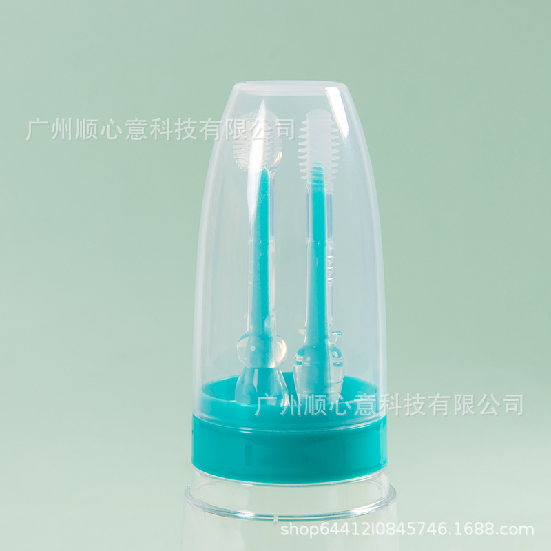 Baby Toothbrush, Baby Toothbrush, Baby Toothbrush, Baby Tongue Brush, Kidsren's Oral Cleaning Brush, Silicone Toothbrush, Soft-Bristled Brush