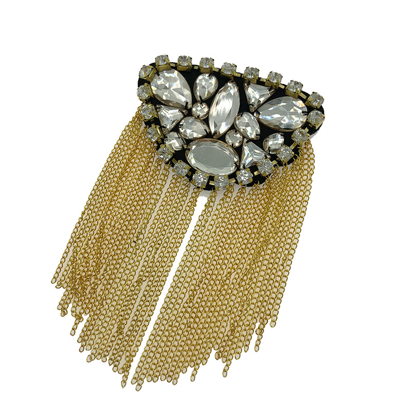 New products triangle pendant chain epaulets can be customized various styles of processing clothing epaulets manufacturers