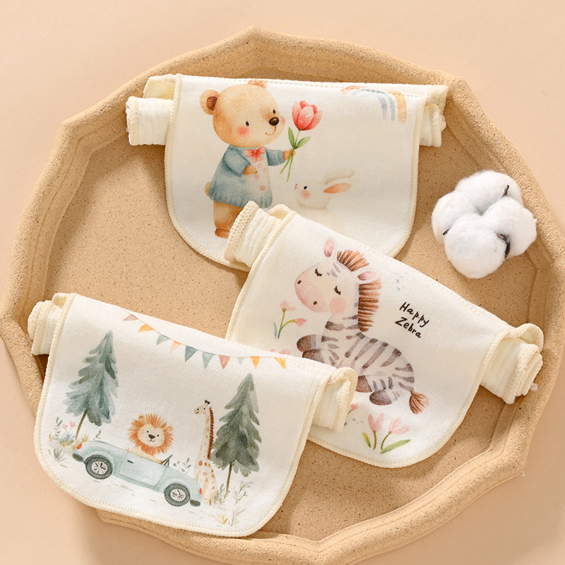 Baby Sweat-Absorbent Towel, Soft and Breathable Cotton Spring and Summer Kindergarten Sweat-Proof Towel, Baby Type a Cotton Pad Sling