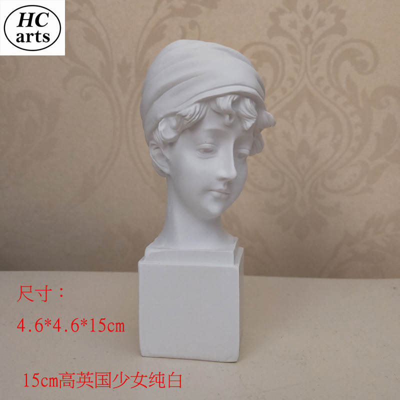 Small size Nordic David resin plaster statue art head portrait decoration figure sculpture living room wine cabinet home decoration