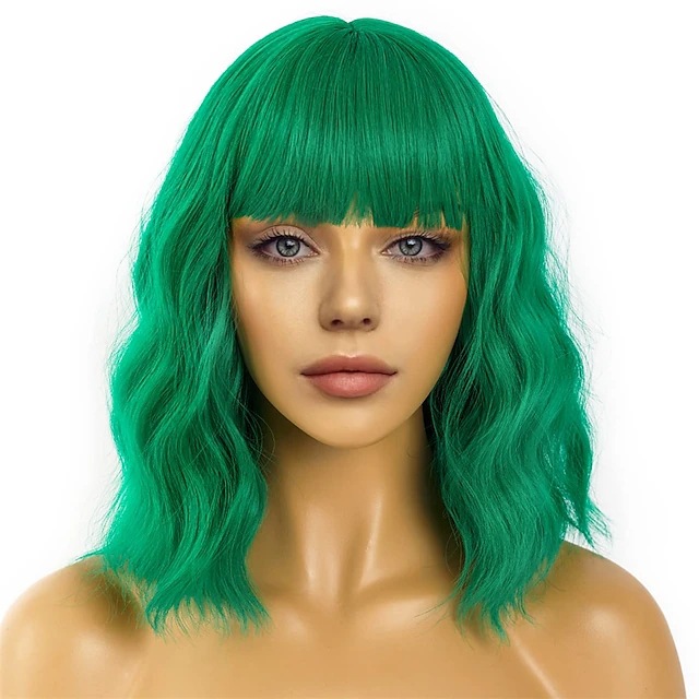 Amazon explosions cross-border wig European and American holiday cos wig water ripple short curly wigs wigs full head cover