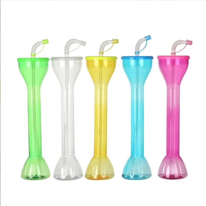 Factory Direct Supply Instant Dumbbell Straw Cup Large Capacity 600 ml Beverage Juice Milk Tea Cup Cross-Border Portable