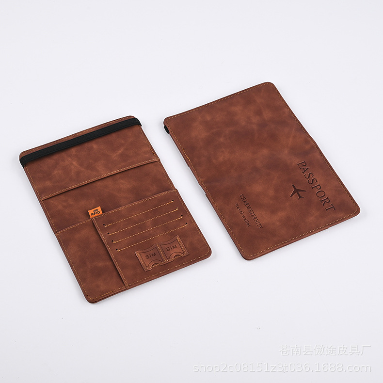 in stock Sale PU Leather Strap Passband Bag RFID Passband Holder Travel Wallet Card Charter Ticket Holder