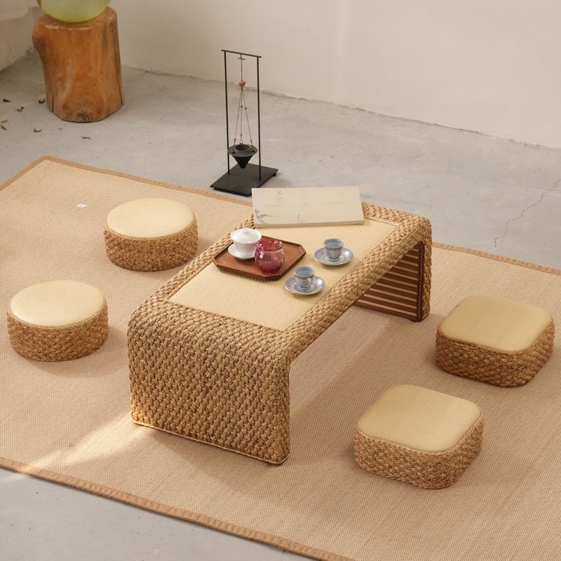 Японский ротанговый татами кофейный столик, пол стол, дзен чайный стол, простой балконный стол, китайский низкий стол, стол для окна, канг-стол