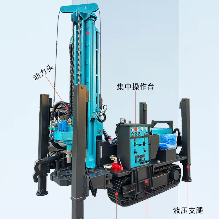 Crawler Pneumatic Water Well Drilling Rig Well Drilling Equipment 200m Large Well Drilling Equipment Deep Water Well Pneumatic Drilling Rig