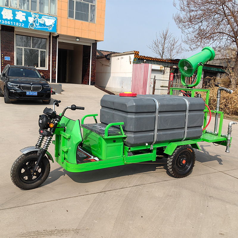 New Energy Electric Three-Wheel Fog Cannon Sprinkler Truck for Construction Sites, Garden Environmental Protection, Greening, Road Sanitation, High-Pressure Flushing Truck